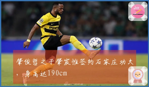 肇俊哲之子肇宸惟签约石家庄功夫，身高达190cm